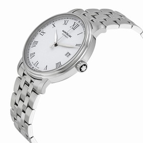 Montblanc Tradition White Dial Stainless Steel Automatic Men's Watch 112632