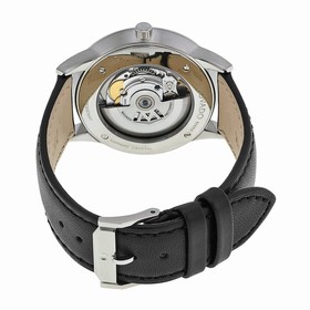 Movado 1881 Automatic Blue Dial Black Leather Band Men's Watch 0606874