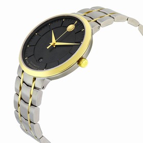 Movado 1881 Black Dial Two Tone Stainless Steel Men's Watch 0606916