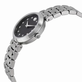 Movado Automatic Black Dial Stainless Steel Ladies Watch 0606919