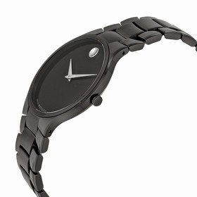 Movado Black Dial Black IP Stainless Steel Unisex Watch 0606594