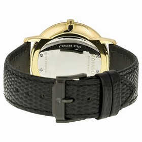 Movado Black Dial Black Leather Men's Watch 0606847