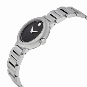 Movado Black Dial Stainless Steel Watch 0606795