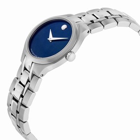 Movado Blue Dial Stainless Steel Ladies Watch 0606370