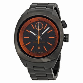 Movado Bold Black and Orange Dial Gunmetal Ion-plated Watch 3600213