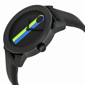 Movado Bold Black Dial Black Leather Unisex Watch 3600225
