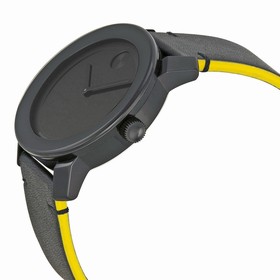 Movado Bold Black Dial Leather Unisex Watch 3600352
