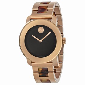Movado Bold Brown Dial Stainless Steel Bracelet Unisex Watch 3600189