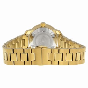 Movado Bold Champagne Dial Gold Tone Stainless Steel Diamond Bezel Ladies Watch 3600215