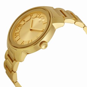 Movado Bold Champagne Dial Yellow Gold IP Steel Men's Watch 3600197