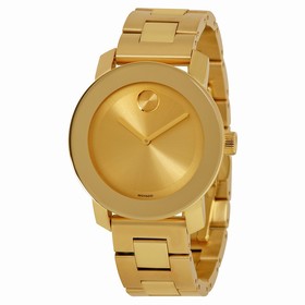 Movado Bold Champagne Dial Yellow Gold Stainless Steel Watch 3600085