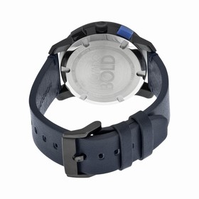 Movado Bold Chronograph Navy Blue Dial Blue Leather Men's Watch 3600349
