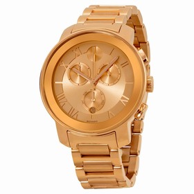 Movado Bold Chronograph Rose Dial Rose Gold Ion-plated Ladies Watch 3600210