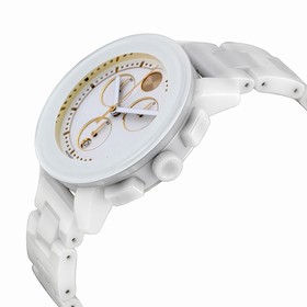 Movado Bold Chronograph White Ceramic Ladies Watch 3600187