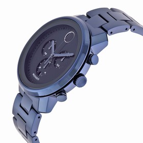 Movado Bold Dark Navy Dial Blue Ion-plated Men's Watch 3600279