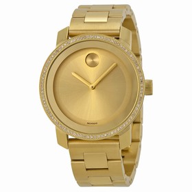 Movado Bold Diamond Gold Dial Gold Ion-plated Stainless Steel Ladies Watch 3600150
