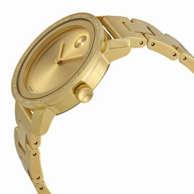 Movado Bold Diamond Gold Dial Gold Ion-plated Stainless Steel Ladies Watch 3600150