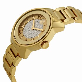 Movado Bold Gold Pave Dial Stainless Steel Ladies Watch 3600255