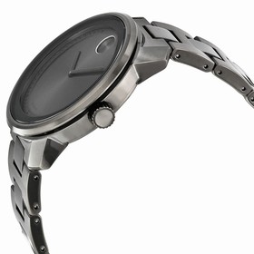 Movado Bold Grey Dial Grey Ion-Plated Stainless Steel Band and Case Unisex Quartz Watch 3600259