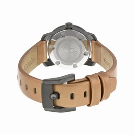 Movado Bold Gunmetal Dial Peach Leather Ladies Watch 3600341