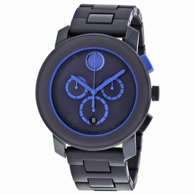 Movado Bold Navy Blue Dial Navy Blue Stainless Steel Band and Case Men's Quartz Watch 3600270