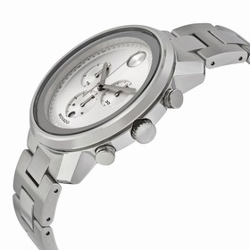 Movado Bold Silver Dial Stainless Steel Case and Band Men's Quartz Watch 3600276