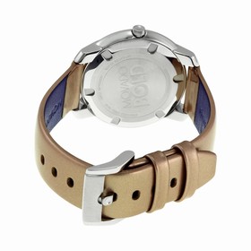 Movado Bold Silver Sunray Dial Blush Leather Ladies Quartz Watch 3600311