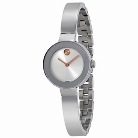 Movado Bold Silver Sunray Dial Stainless Steel Unisex Quartz Watch 3600284