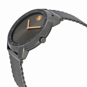 Movado Bold Silver Tone Crystal Pave Dial Stainless Steel Ladies Watch 3600325