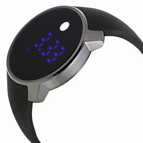 Movado Bold Touch Screen Digital Dual Time Black Silicone Men's Watch 3600144