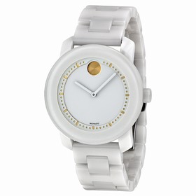 Movado Bold White Dial White Ceramic Unisex Watch 3600186