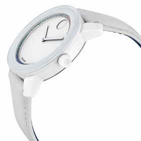 Movado Bold White Dial White Leather Men's Watch 3600180