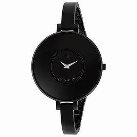 Movado Brila Black Dial Black PVD Stainless Steel Ladies Watch 0606562