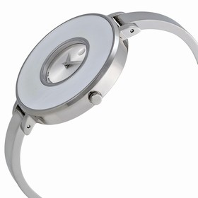 Movado Brila Silver Dial Mother of Pearl Bezel Stainless Steel Ladies Watch 0606561