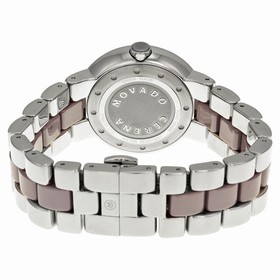 Movado Cerena Smoky Lilac Dial Stainless Steel and Ceramic Ladies Watch 0606553