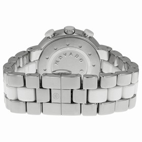 Movado Chronograph White Dial White Ceramic Ladies Watch 0606758