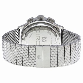 Movado Circa Chronograph Black Dial Stainless Steel Mesh Men's Watch 0606803