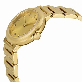 Movado Concerto Gold Soleil Yellow gold-plated Ladies Watch 0606791