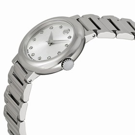 Movado Concerto Silver Dial Stainless Steel Ladies Watch 0606789