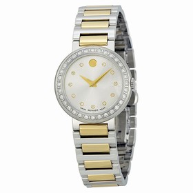 Movado Concerto Silver Dial Two-tone Ladies Watch 0606794