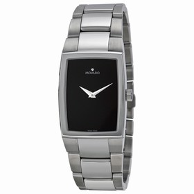 Movado Eliro Black Dial Stainless Steel Ladies Watch 0606662