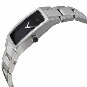 Movado Eliro Black Dial Stainless Steel Ladies Watch 0606662