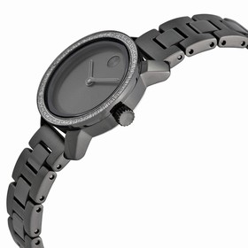 Movado Grey Dial Gray Ion-plated Ladies Watch 3600226
