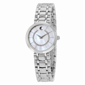 Movado l881 Automatic White Mother of Pearl 29 Diamonds Dial Stainless Steel Ladies Watch 0606920