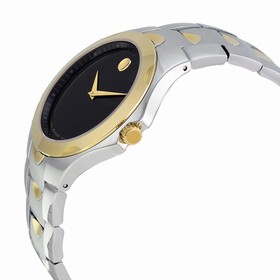 Movado Luno Sport Black Dial Two Tone Men's Watch 0606906