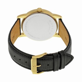Movado Museum Black Dial Black Leather Men's Watch 2100005