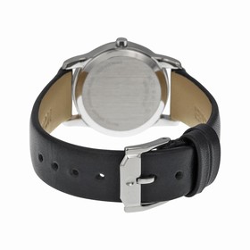 Movado Museum Black Dial Black Leather Strap Ladies Watch 0606503