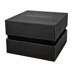 Movado Museum Black Dial Black Leather Strap Ladies Watch 0606503