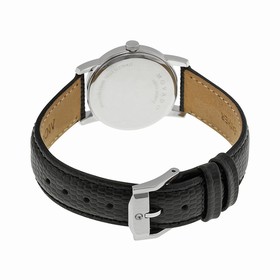 Movado Museum Black Dial Black Leather Strap Ladies Watch 2100004