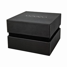 Movado Museum Black Dial Black Leather Strap Ladies Watch 2100004